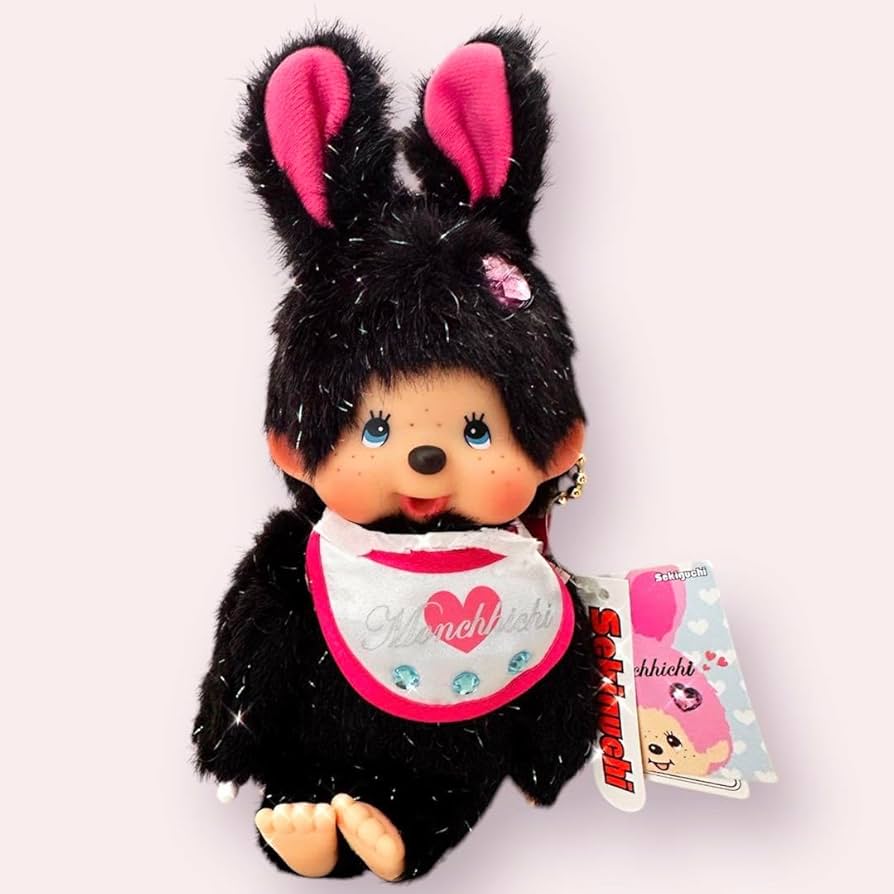 バニー モンチッチ ブラック monchhichi Amazon.com: Bunny Monchhichi Back Charm Black 8.7 inches (22